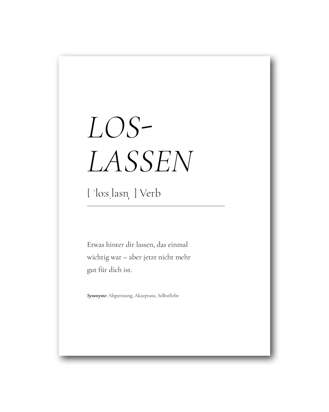 Poster "Loslassen"
