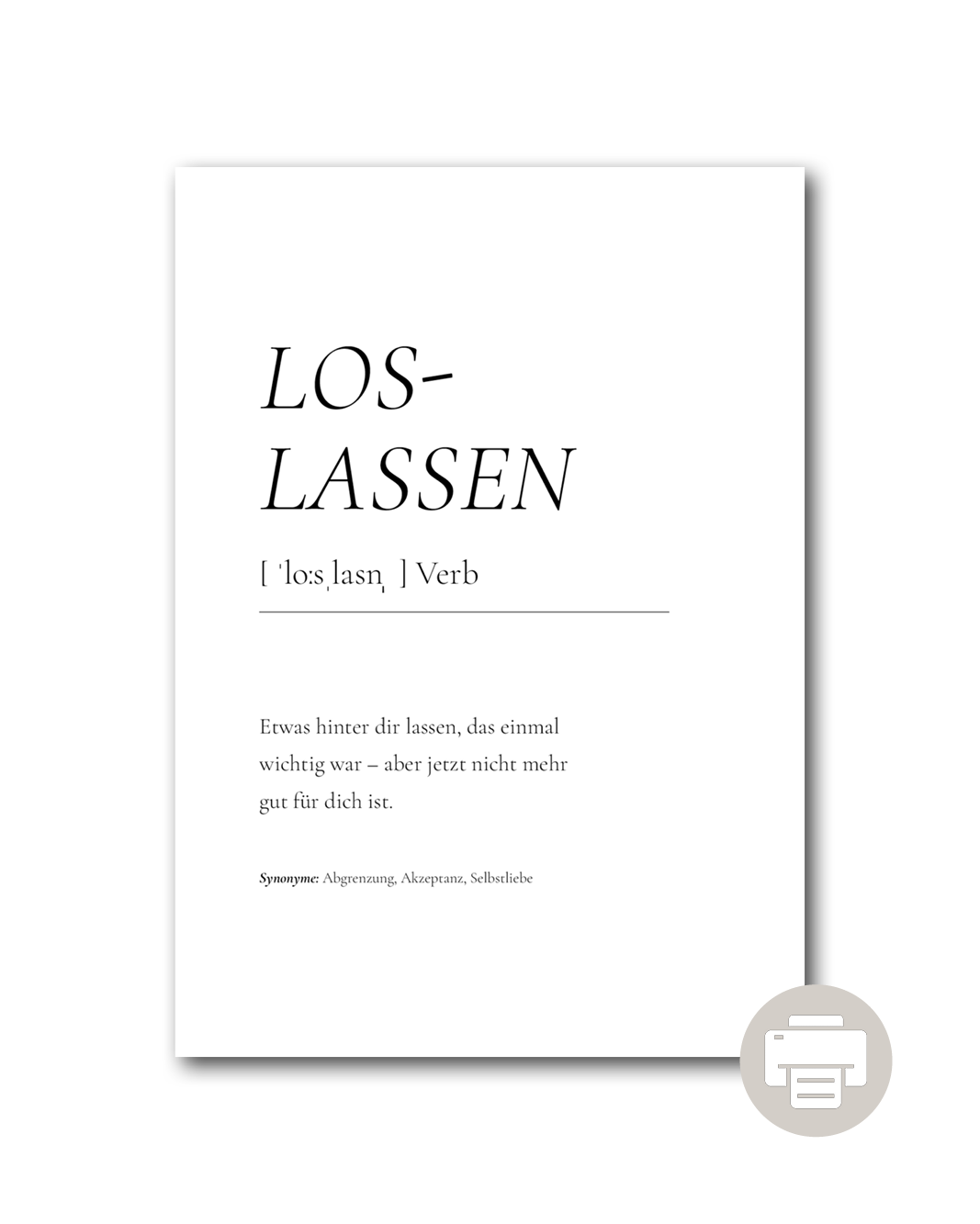 Poster "Loslassen"