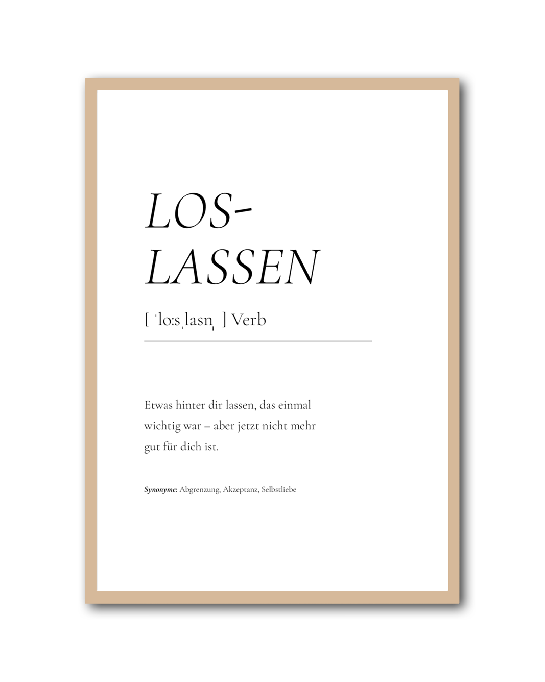 Poster "Loslassen"