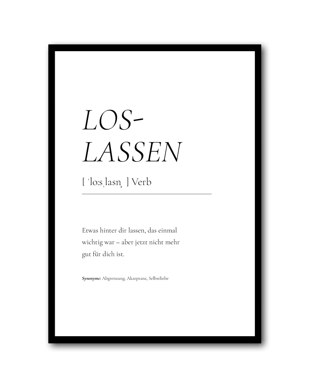 Poster "Loslassen"