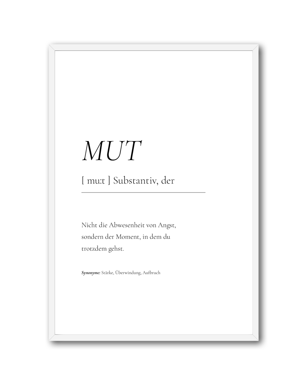 Poster "Mut"