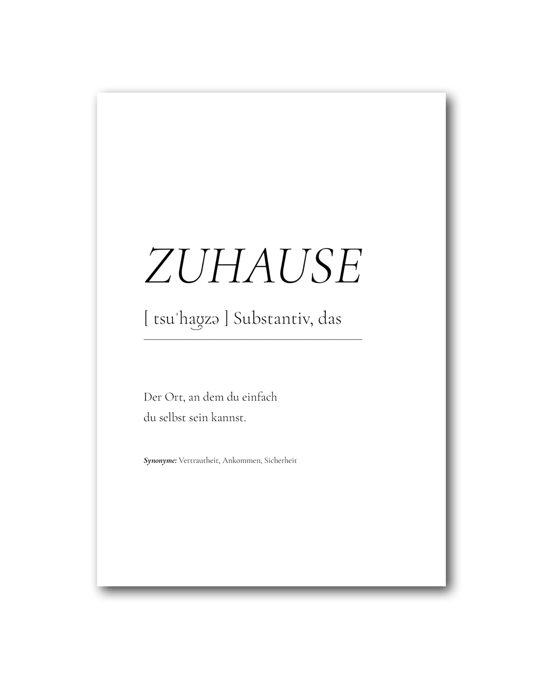 Poster "Zuhause"