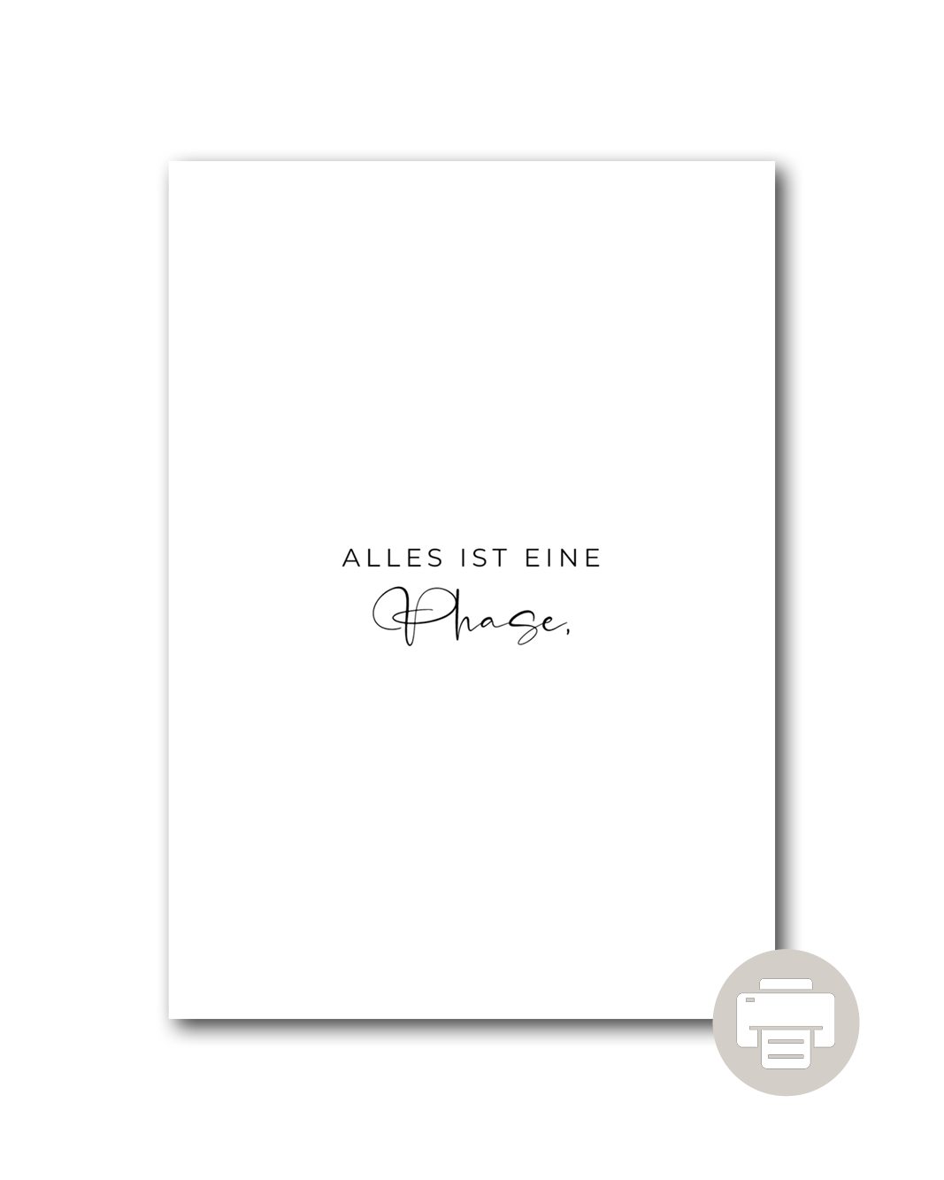 Poster "Alles ist eine Phase"
