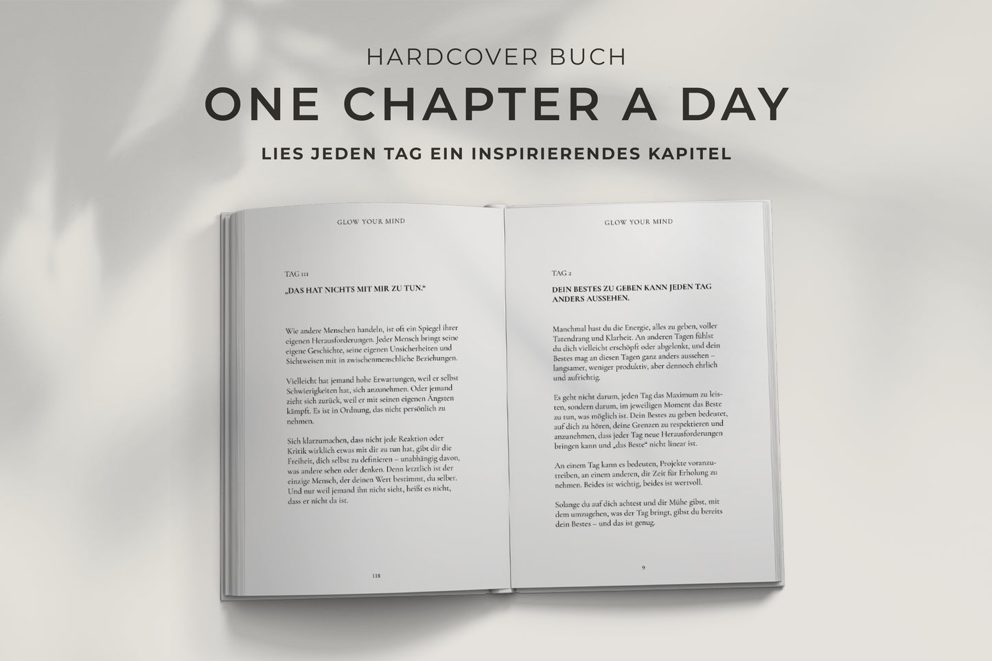 GLOW YOUR MIND – Das One-Chapter-A-Day-Buch