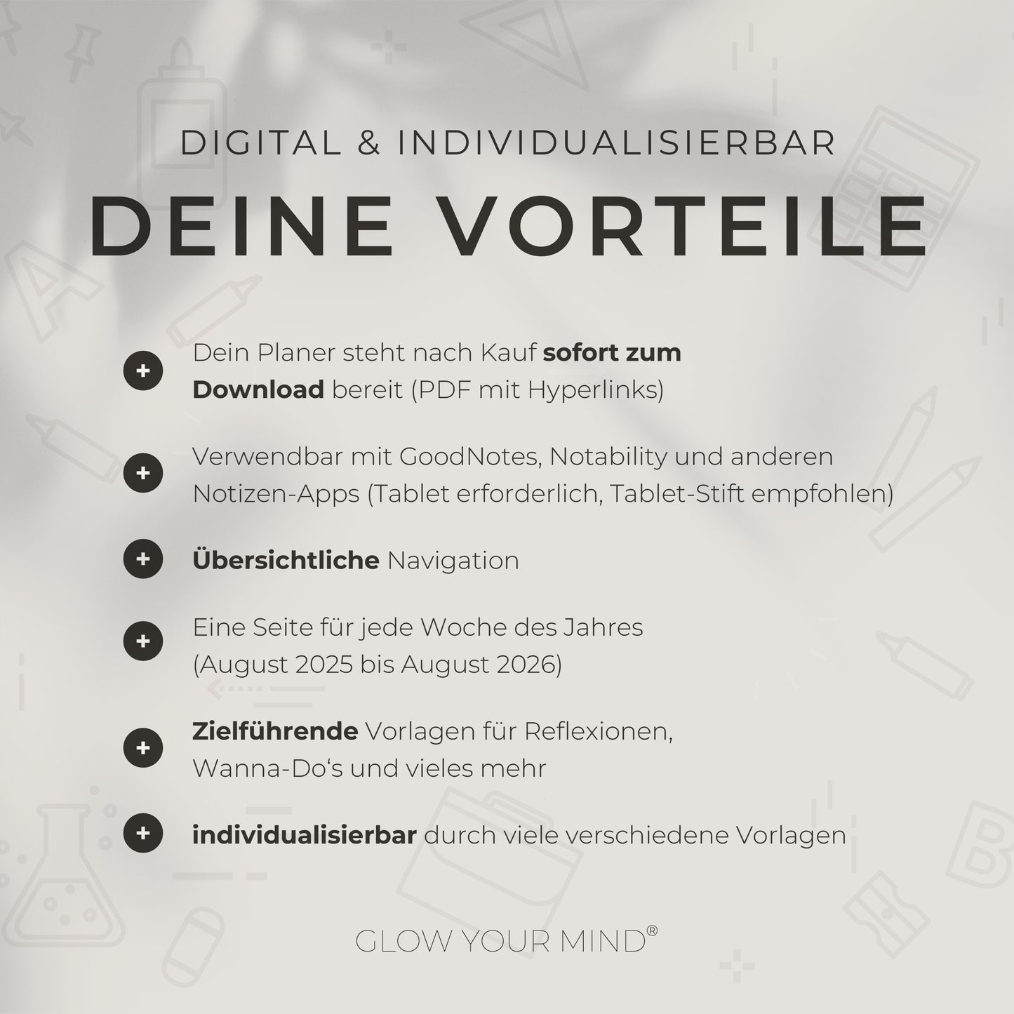 Digitaler Schülerkalender | Schulplaner 2025/2026 für Tablets