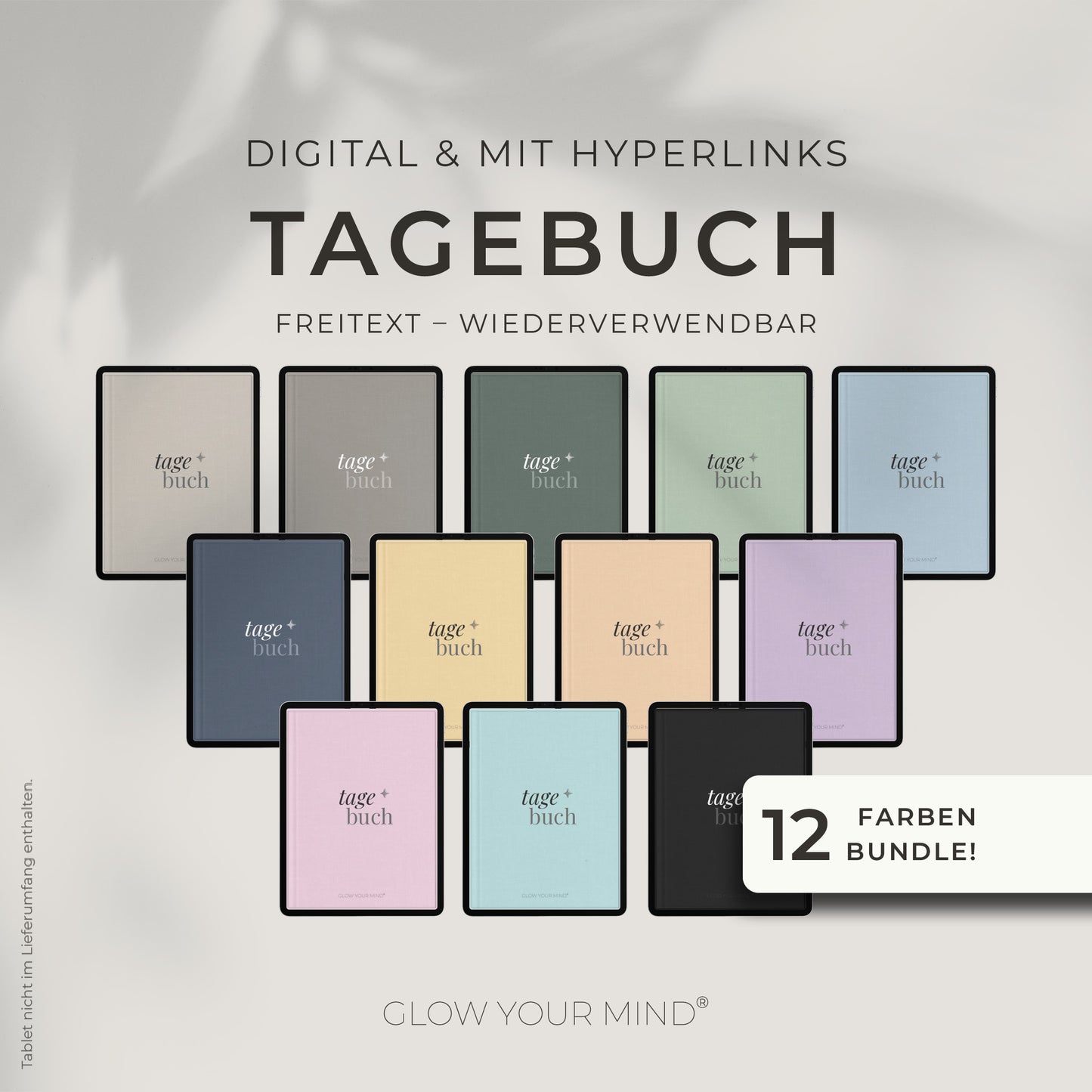Digitales Tagebuch FREITEXT für Tablets [ undatiert ]