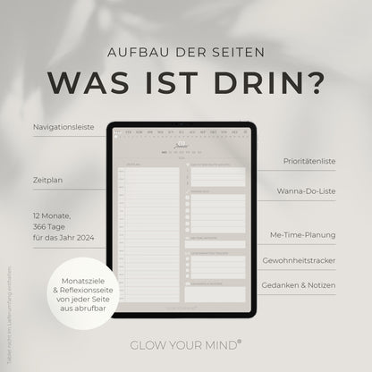 Digitaler Tagesplaner 2024 | für Tablets