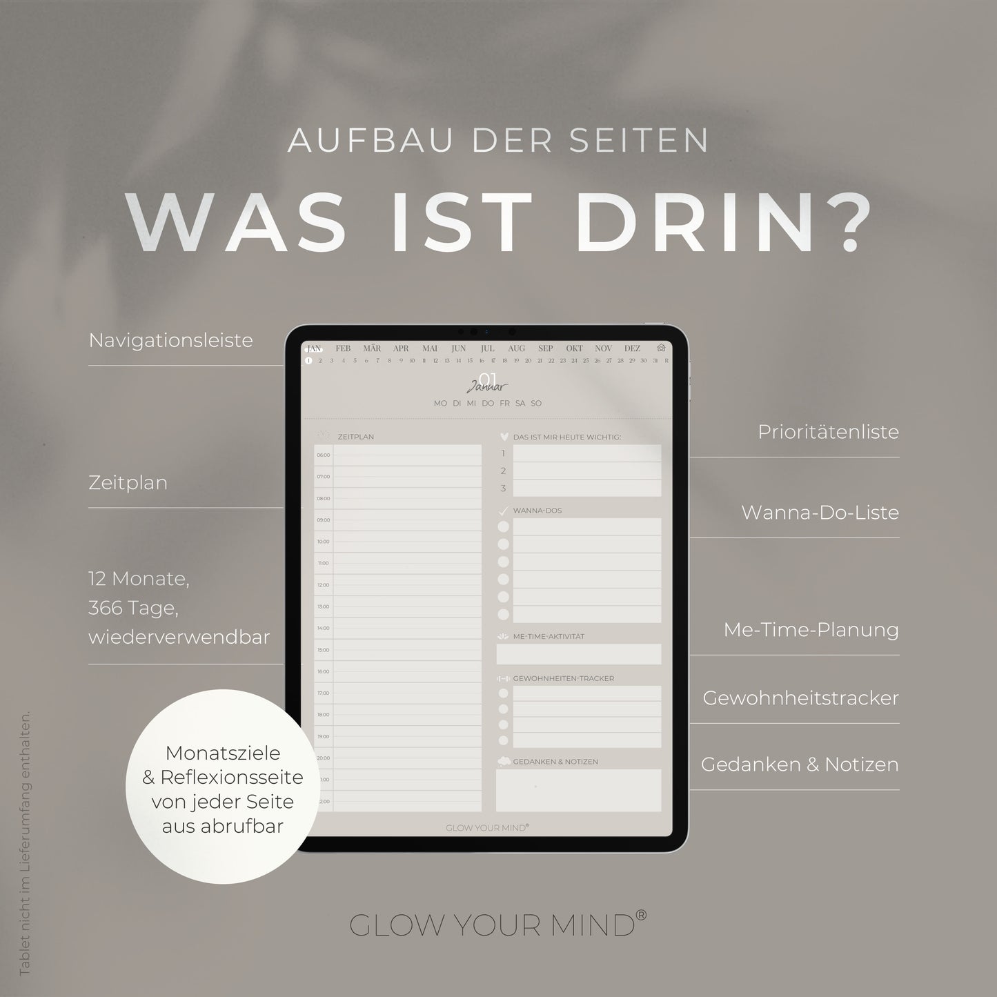 Digitaler Tagesplaner für Tablets [ undatiert ]