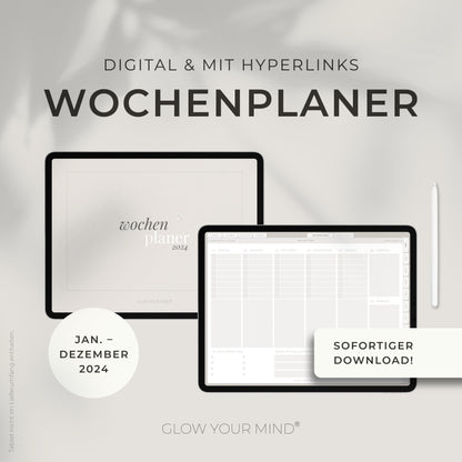 Digitaler Wochenplaner 2024 | für Tablets