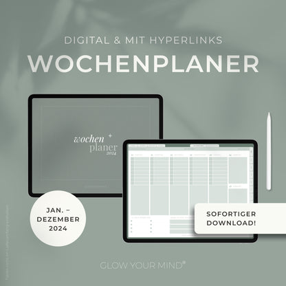 Digitaler Wochenplaner 2024 | für Tablets