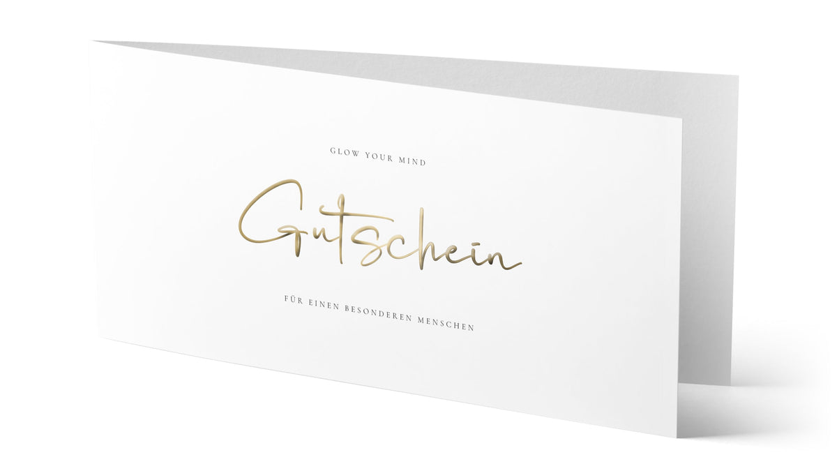 Gutschein-Klappkarte "GLOW YOUR MIND"