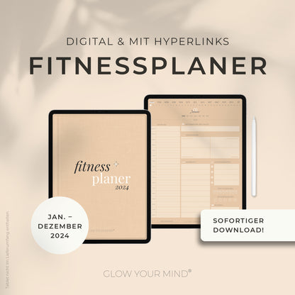 Digitaler Fitnessplaner 2024 | für Tablets