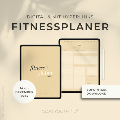 Digitaler Fitnessplaner 2024 | für Tablets