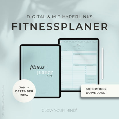 Digitaler Fitnessplaner 2024 | für Tablets