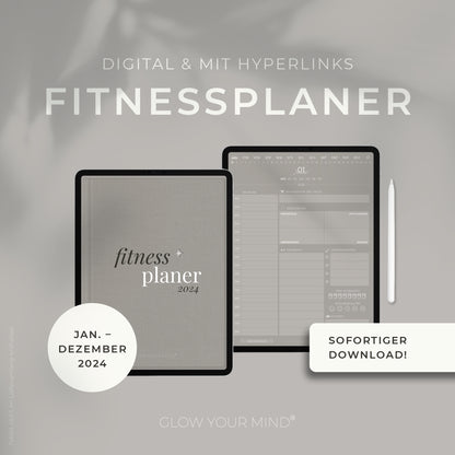 Digitaler Fitnessplaner 2024 | für Tablets