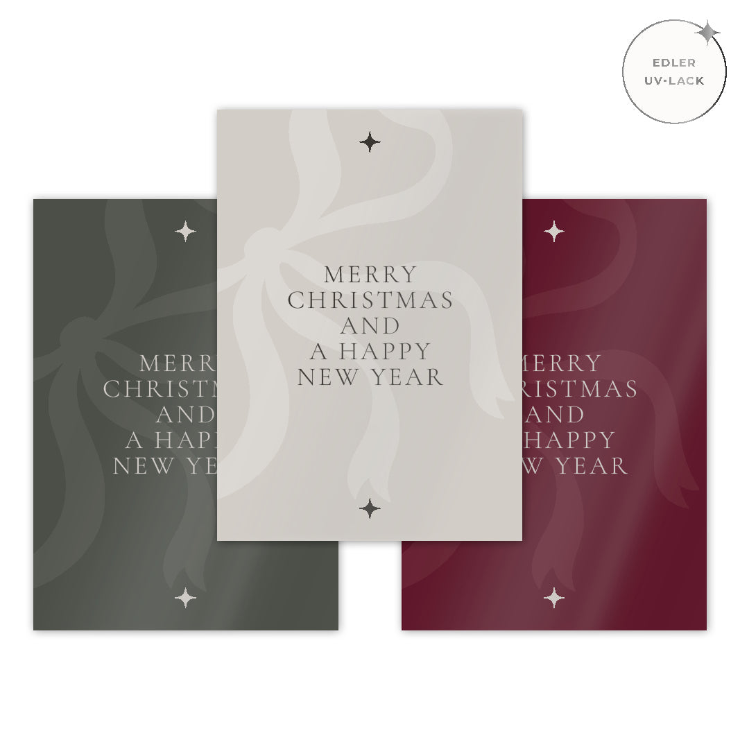 3er-Postkarten-Set „Merry Christmas"
