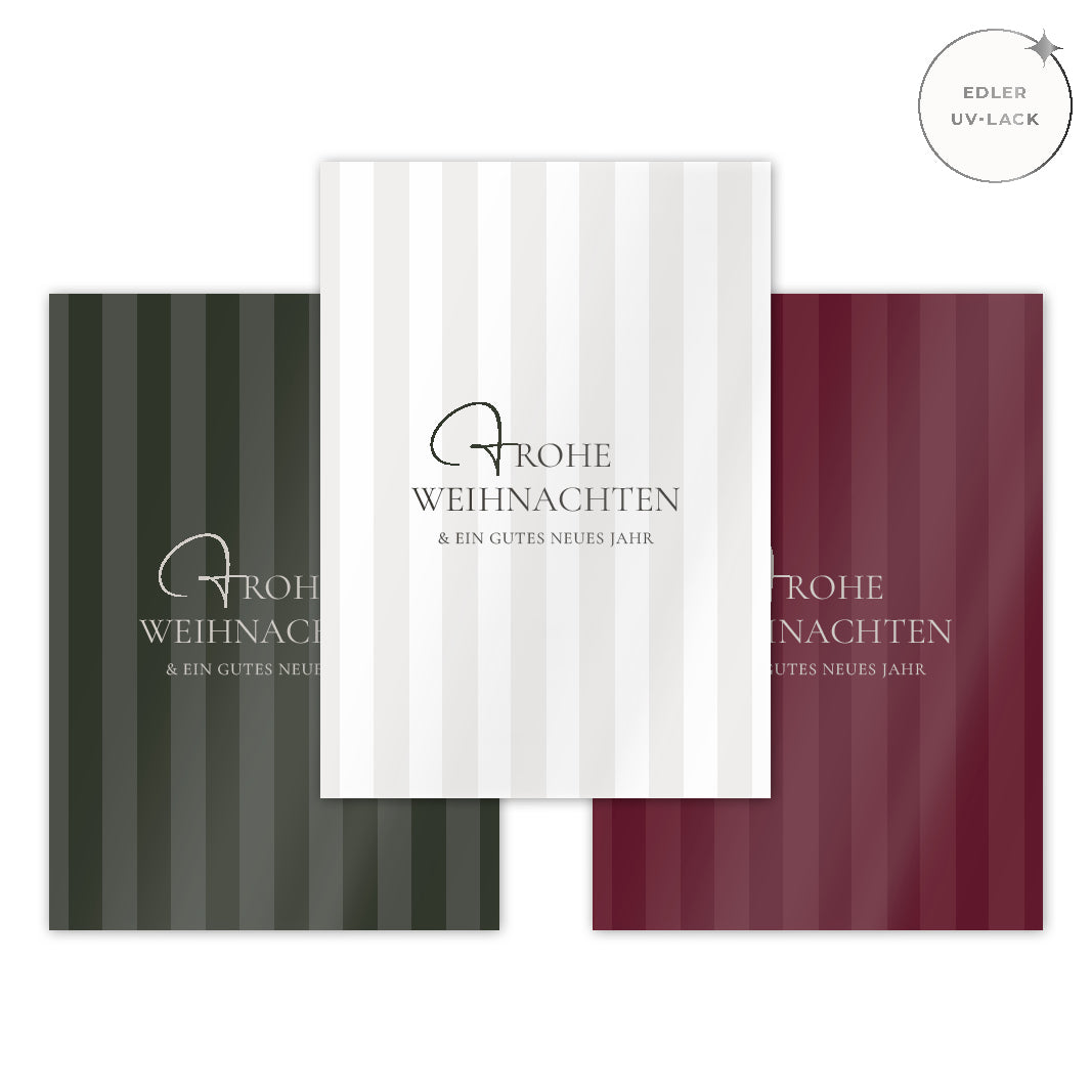 3er-Postkarten-Set „Frohe Weihnachten"